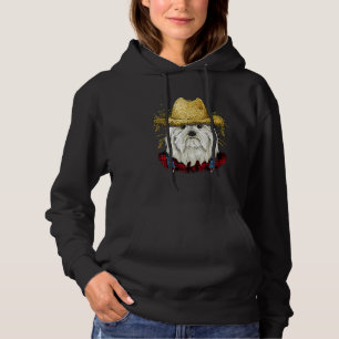 Maltese Farmer Farming Agriculture Rancher Pet Dog Hoodie