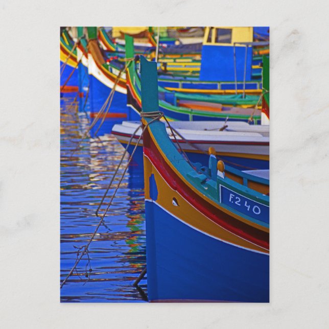 Maltese Fishing Boats Postcard (Front)