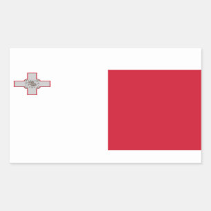 Maltese Flag, Flag of Malta Rectangular Sticker