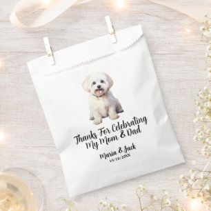 Maltese Full Colour Pet Wedding Favour Bags