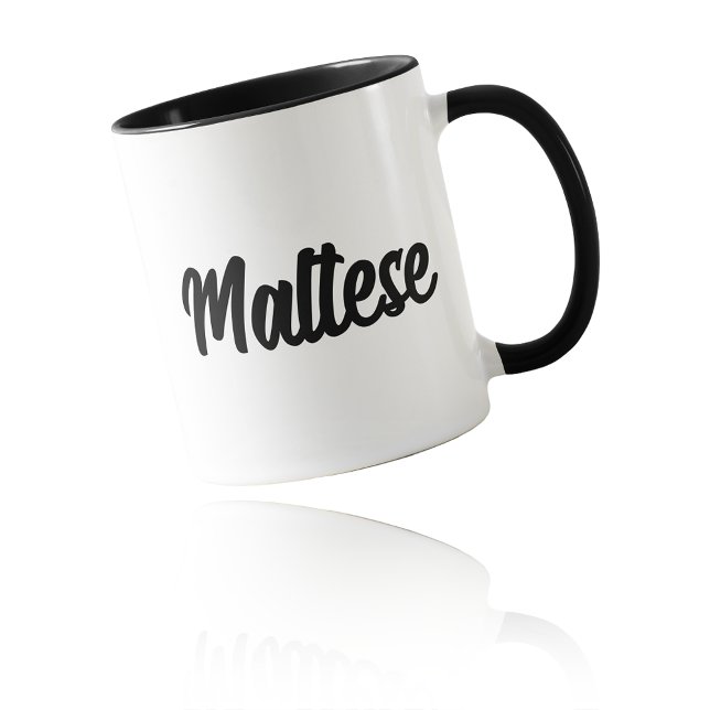 Maltese Fun & Cute Script Font Dog Lovers Mug (Maltese Fun & Cute Script Font Dog Lovers Mug)