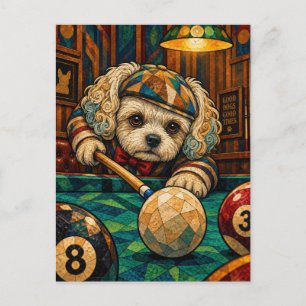 Maltese, Geometric Mosaic Postcard