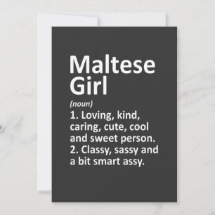 Maltese Girl Malta Country Home Roots Descent Invitation