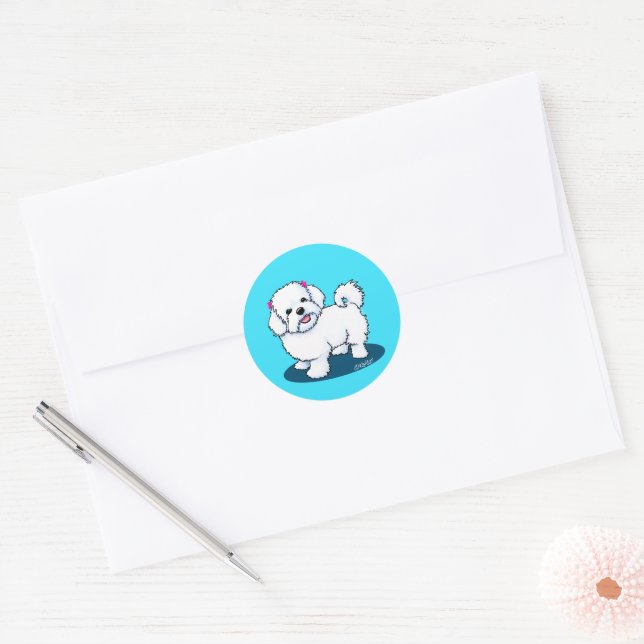 Maltese Girl Sticker (Envelope)