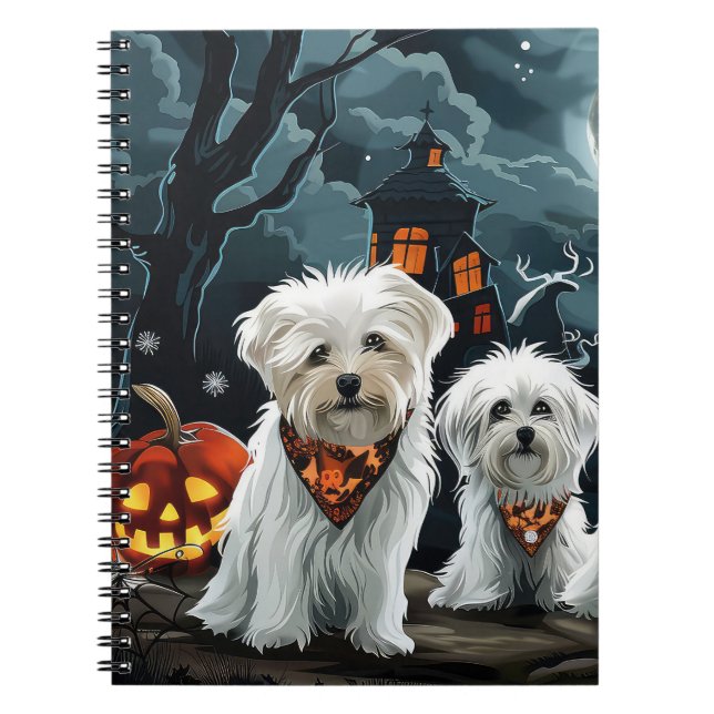 Maltese Halloween Spooky Notebook (Front)
