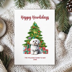 Maltese Happy Howlidays Card