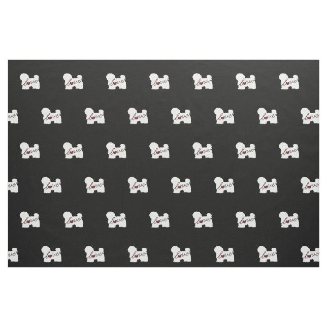Maltese / Havanese Love Fabric (Fat Quarter)