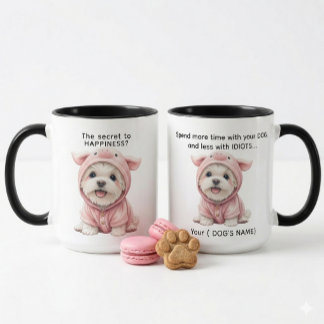 Maltese in a Pig Costume Gift for a Dog Mom/Dad Mug