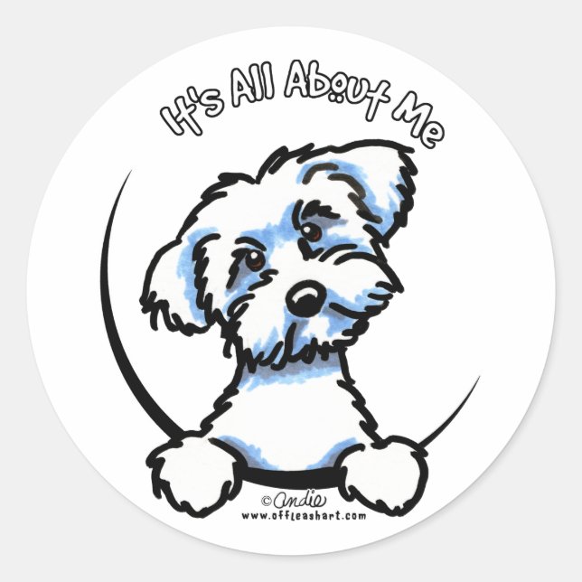 Maltese Its All About Me Classic Round Sticker (Front)