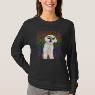 Maltese Lgbt-Q Flag Gay Pride Lesbian Dog Lgbt Mon T-Shirt