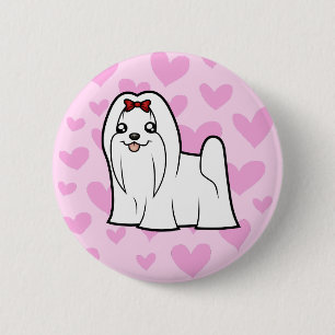 Maltese Love (show cut) 6 Cm Round Badge