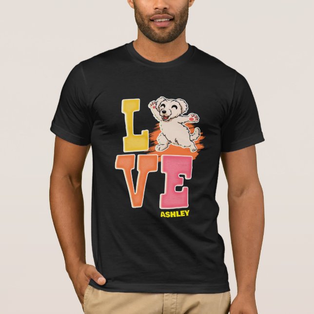 Maltese lovers cute colour T-Shirt (Front)