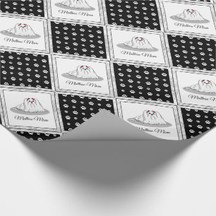 Maltese Mum - Cute Dog Breed Mum Dog Mum Wrapping Paper