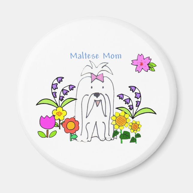 Maltese Mum Magnet (Front)