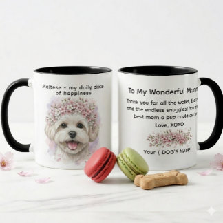 Maltese my daily dose of happiness mug
