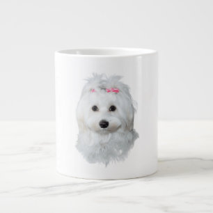 Maltese of Elegance Fluffy Beauty Large Coffee Mug