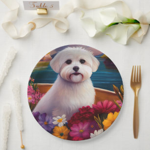 Maltese on a Paddle: A Scenic Adventure Paper Plate