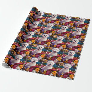 Maltese on a Paddle: A Scenic Adventure Wrapping Paper