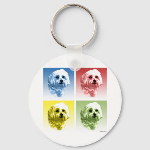 Maltese Pop Key Ring