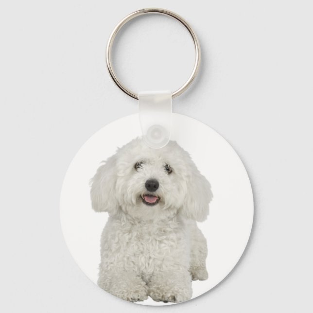 Maltese Portrait Key Ring (Front)