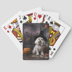 Maltese Pumpkins Halloween Scary  Playing Cards
