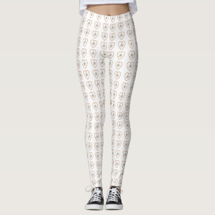 Maltese puppy portrait in heart white leggings