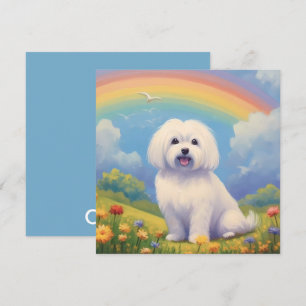Maltese Rainbow Bridge Memorial Custom Dog Name