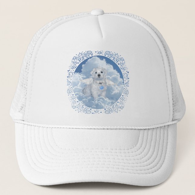 Maltese Rescue Angel Trucker Hat (Front)