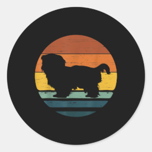Maltese Shih Tzu Mum Dad Dog Gift Classic Round Sticker