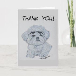 Maltese Thank you card