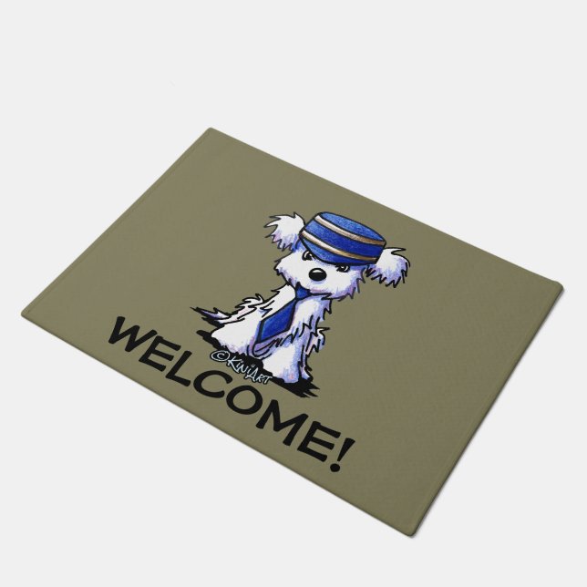 Maltese Train Conductor Doormat (Angled)
