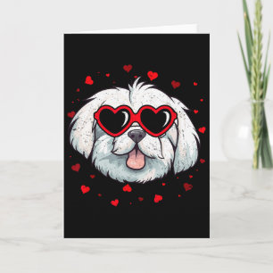 Maltese Valentine Heart Cute Dog Lovers Card