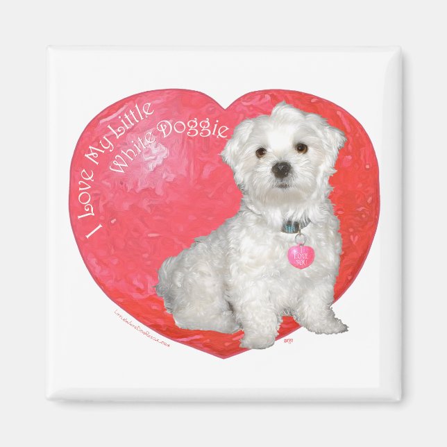 Maltese Valentine's Day Magnet (Front)