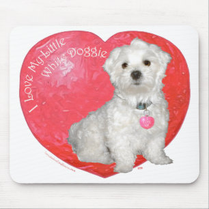 Maltese Valentine's Day Mouse Pad
