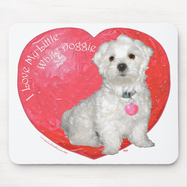 Maltese Valentine's Day Mouse Pad (Front)