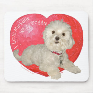 Maltese Valentine's Day Mouse Pad