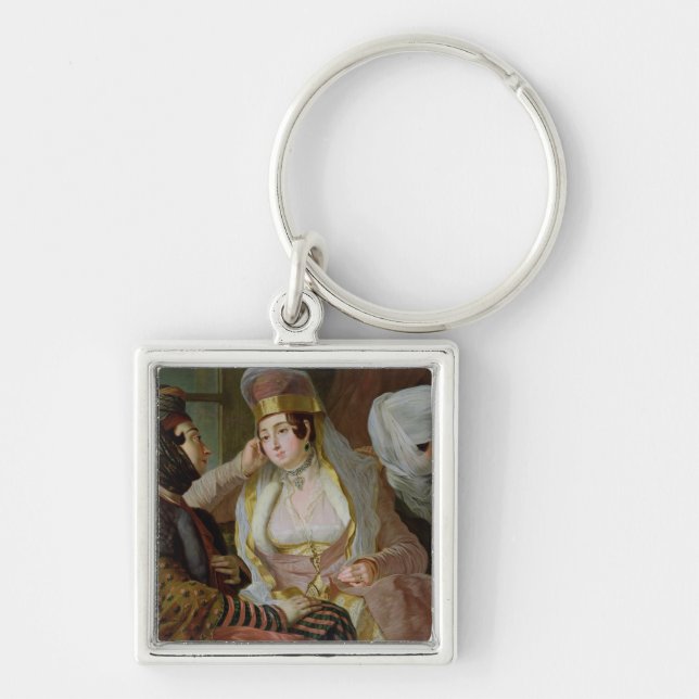 Maltese Women Key Ring (Front)