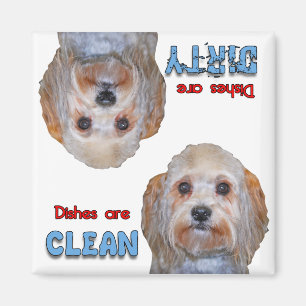 Maltese Yorkie Mix Dog Lovers Dishwasher Magnet
