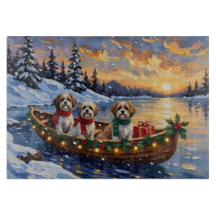 Malti Tzu Christmas Boat Holiday Cutting Board
