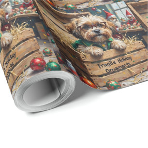 Malti Tzu Christmas Ornament Inspector Holiday Wrapping Paper