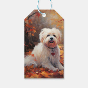 Malti Tzu in Autumn Leaves Fall Inspire Gift Tags