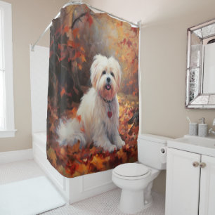 Malti Tzu in Autumn Leaves Fall Inspire Shower Curtain