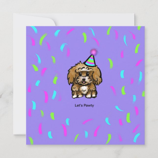 Maltipoo Celebration Card (Front)