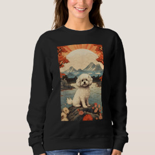 Maltipoo Dog Aesthetic Japanese Ukiyo e 6 Sweatshirt