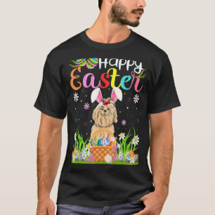 Maltipoo Dog Bunny Egg Hunting Maltipoo Happy Eas T-Shirt