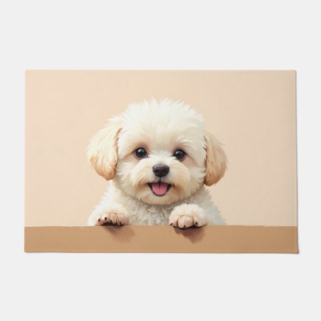 Maltipoo Dog Doormat Art (Front)