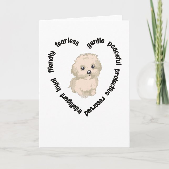 Maltipoo Dog Lover Maltipoo Mum Maltipoo Owner Card (Front)