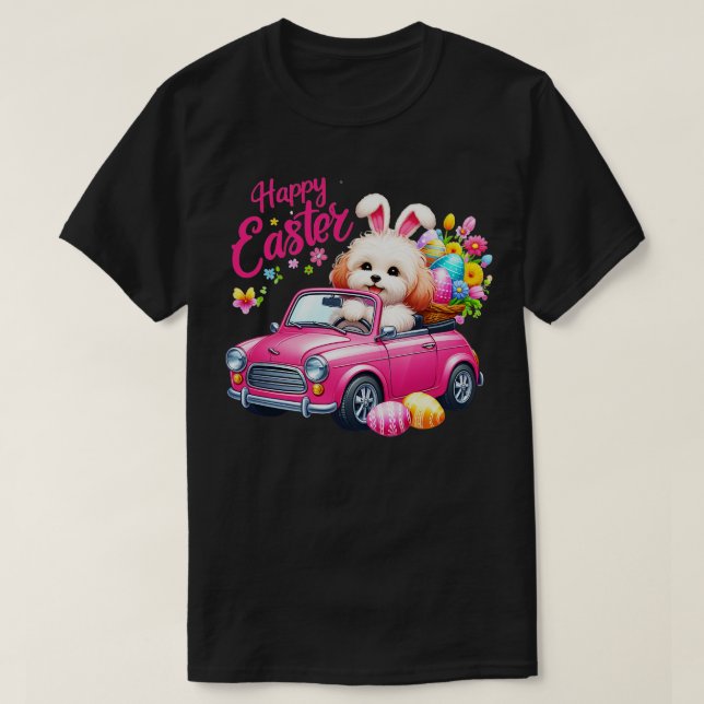 Maltipoo Easter Bunny T-Shirt (Design Front)