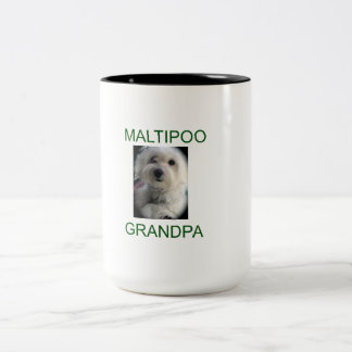 Maltipoo Grandpa Two-Tone Coffee Mug