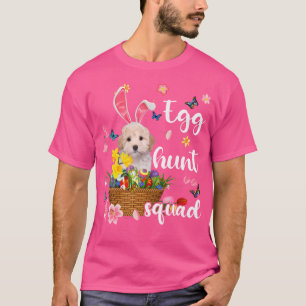 Maltipoo Happy Easter Day Easter Colourful Egg Hun T-Shirt